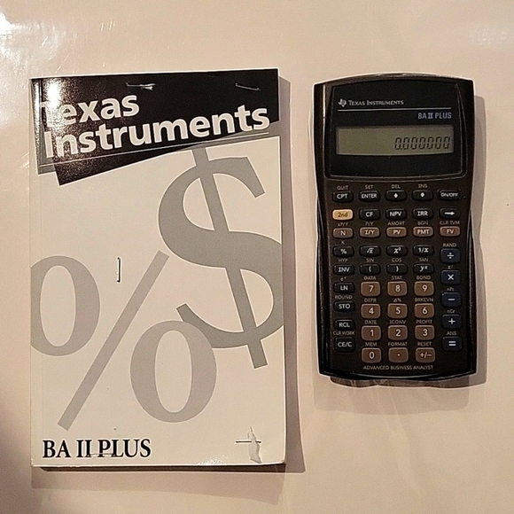 TEXAS INTRUMENTS BA II PLUS ADVANCED BUSINESS ANALYST CALCULATOR + USER MANUAL - Picture 1 of 6